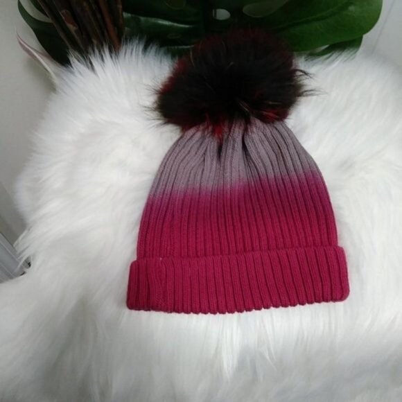 Zubii Hat beannie Hat Real Fur Pom Pom Ski Snow Snowboard - Picture 7 of 8